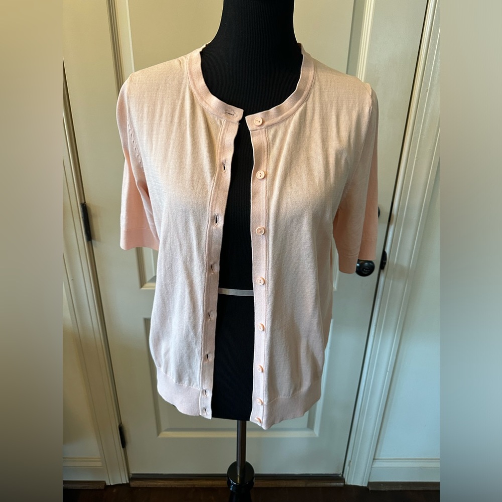 NWT Loft Light Peach Short Sleeved Cardigan